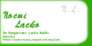 noemi lacko business card